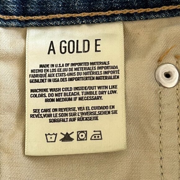 Agolde Parker Womens Blue Mid-Rise Cut Off Distressed Boho Jean Shorts Size 26 - Picture 9 of 10